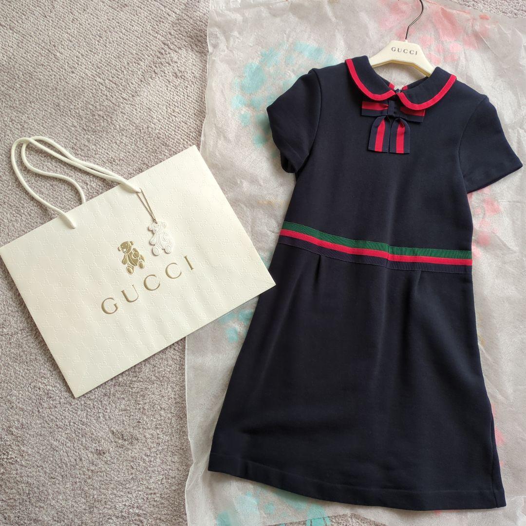 GUCCI ネイビー 半袖ワンピース　10yeah