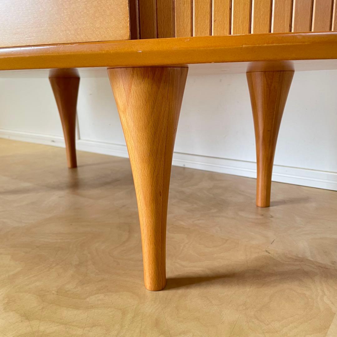 蛇腹 引き出し 楕円テーブル オーバルテーブル ローテーブル 北欧スタイル