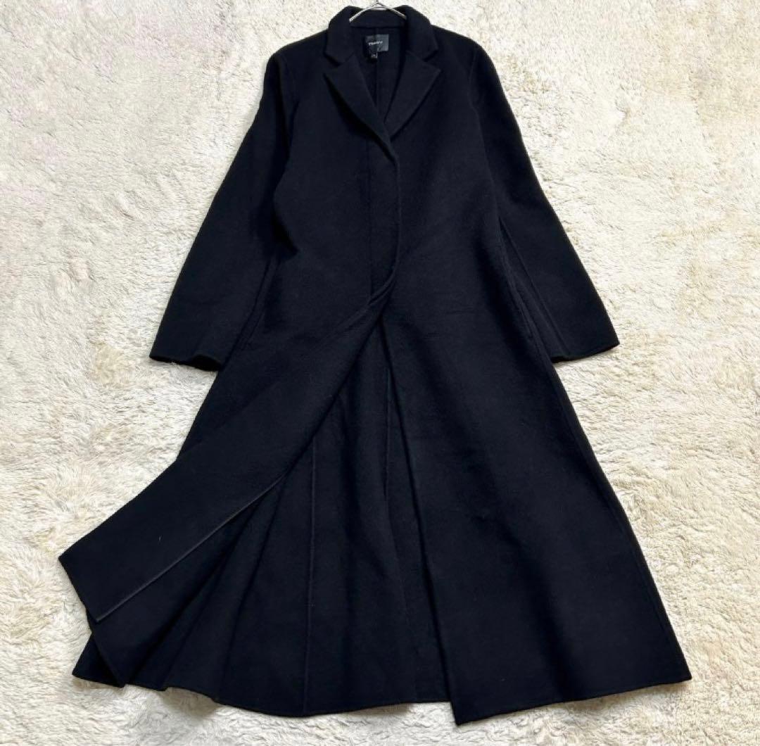 美品Theoryセオリーカシミヤ混Aラインコート NEW DIVIDE Sサイズ