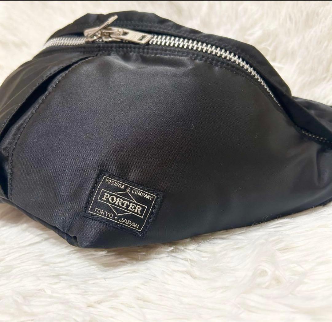 未使用級✨ポーター タンカー ボディバッグ ウエストバッグ ブラック ロゴ美品✨