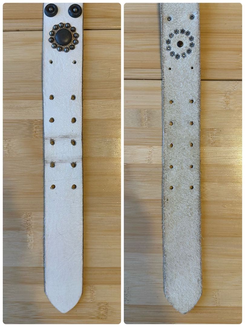 HTC⭐️ピーナッツオーバーレイベルト⭐️ホワイト⭐️マルチカラーストーン⭐️95/38