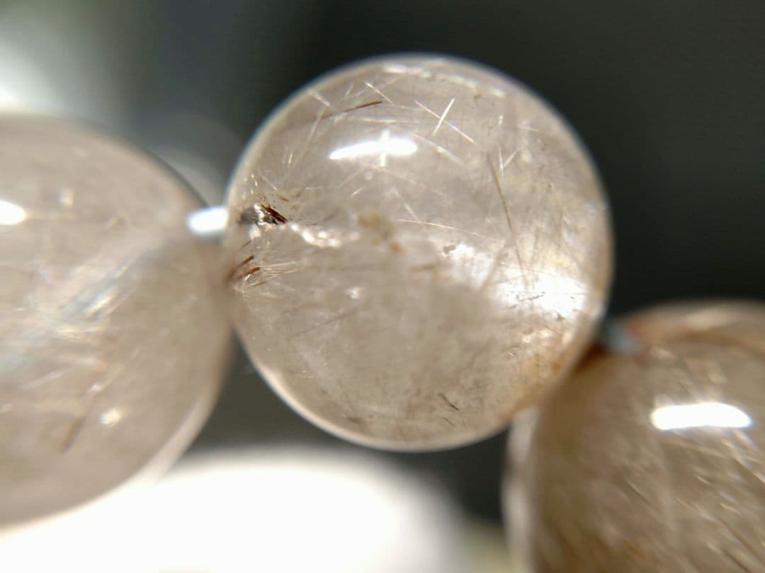 【割引大特価】プラチナルチルクォーツ（ルチル密集）11㎜〜11.5㎜　ブレス