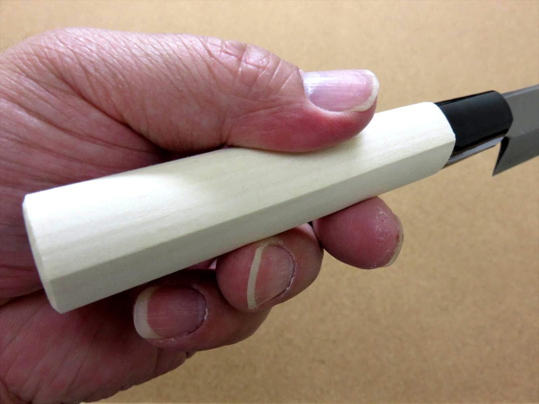 関の刃物 柳刃包丁 205mm SK5 軟鉄 片刃 右利き用 刺身包丁 朴の木