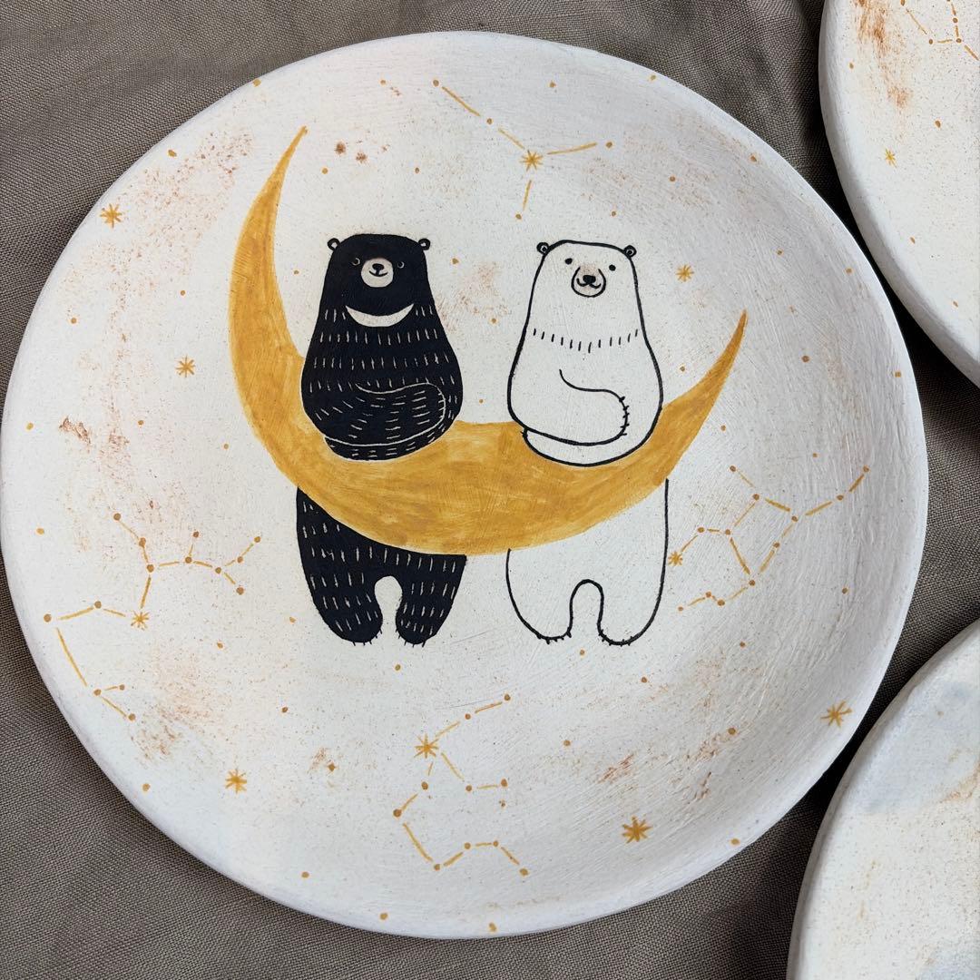 hanamame クマプレート　3枚