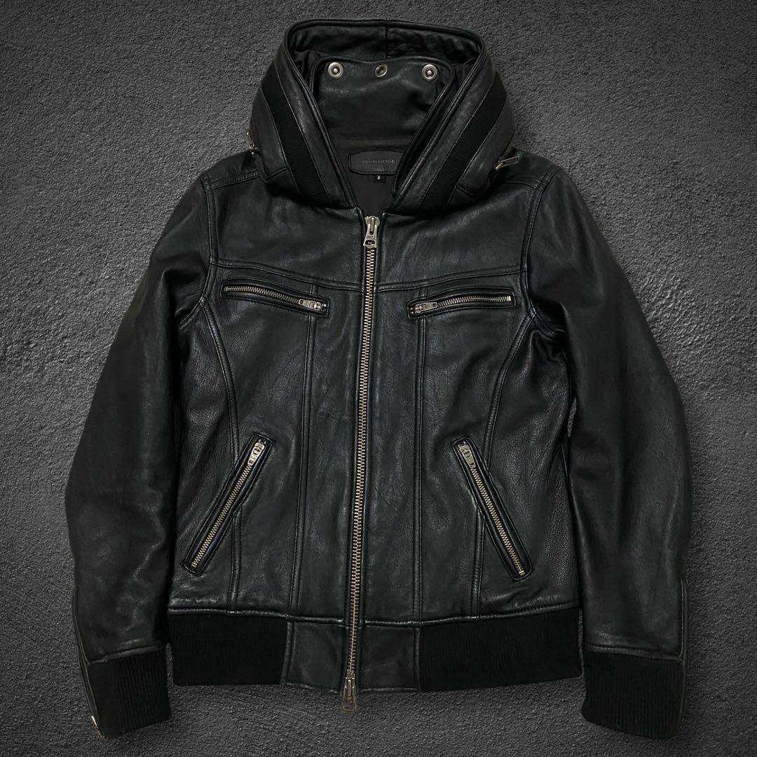 ジャケット・アウター JACKROSE gasmask hooded leather jacket