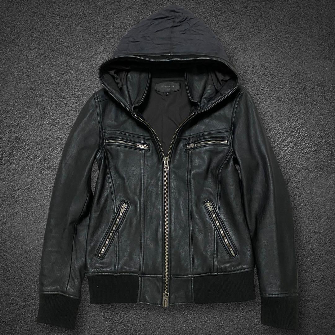 ジャケット・アウター JACKROSE gasmask hooded leather jacket
