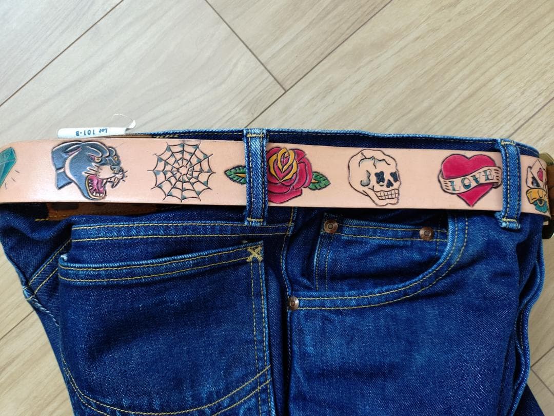 33インチ タトゥーデザインベルト オアグローリー ギャングスタービル RATS