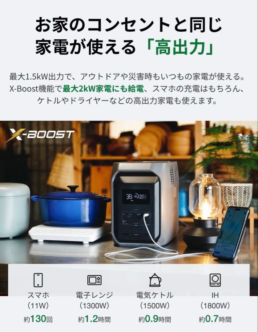 【新品未使用】エコフロー　デルタ3 1500 1536Wh