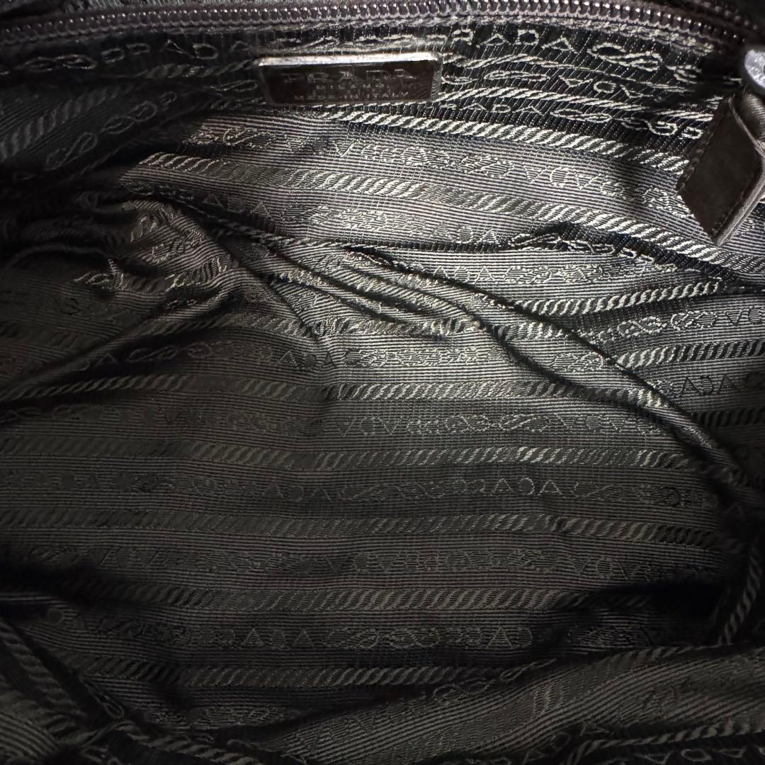 【美品・正規品】プラダ PRADA ミニボストンバッグ ナイロン カーキ 南京錠