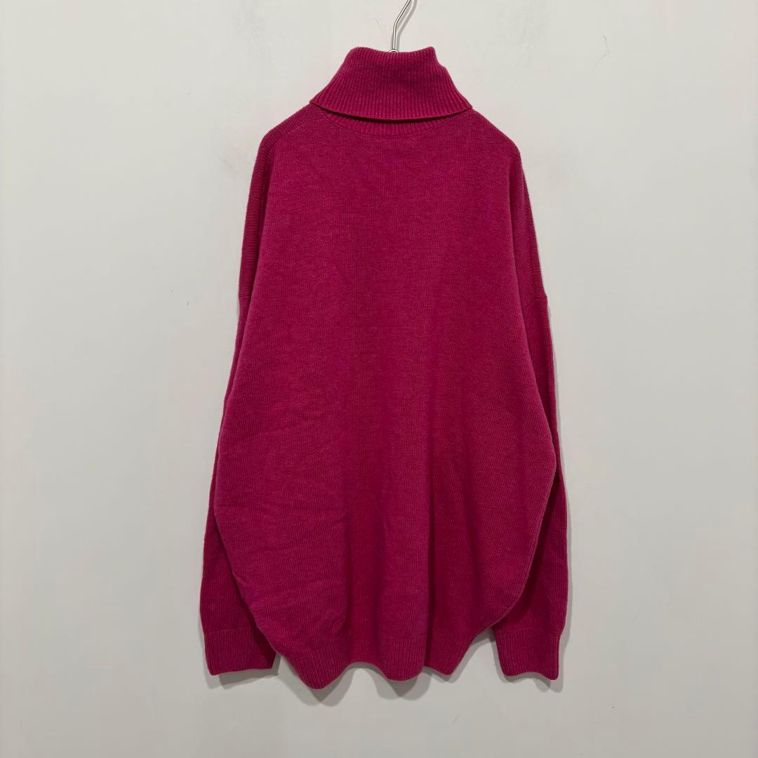 BALENCIAGA バレンシアガ　美品　ピンク　刺繍　ロゴ　ニット　タートル