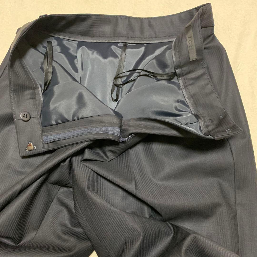 極美品【ICB】パンツスーツ セットアップ　大きいサイズ ストレッチ　ネイビー