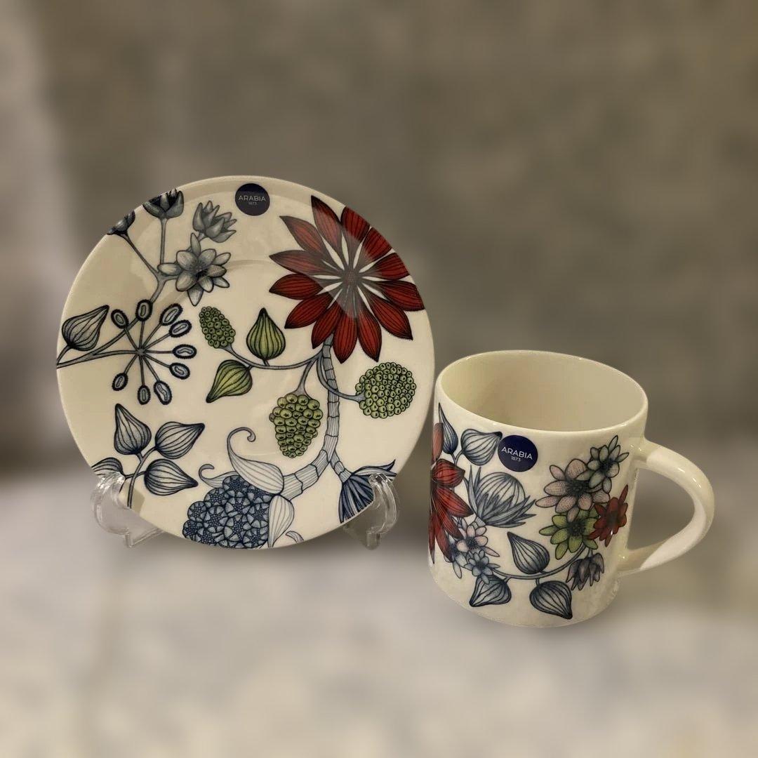 ARABIA サマーレイ　プレートとマグカップ セット　アラビア　ルノ　runo