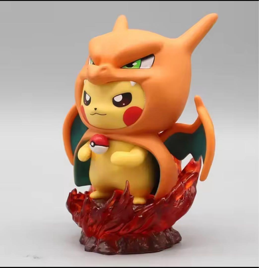 ポケモン ピカチュウ リザードン ゲンガー 着ぐるみ フィギュア 2体セット−