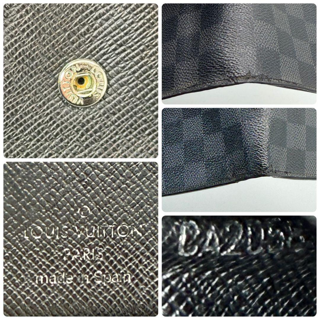 良品 ルイヴィトン ダミエ グラフィット ポルトフォイユ マルコ 財布 二つ折り