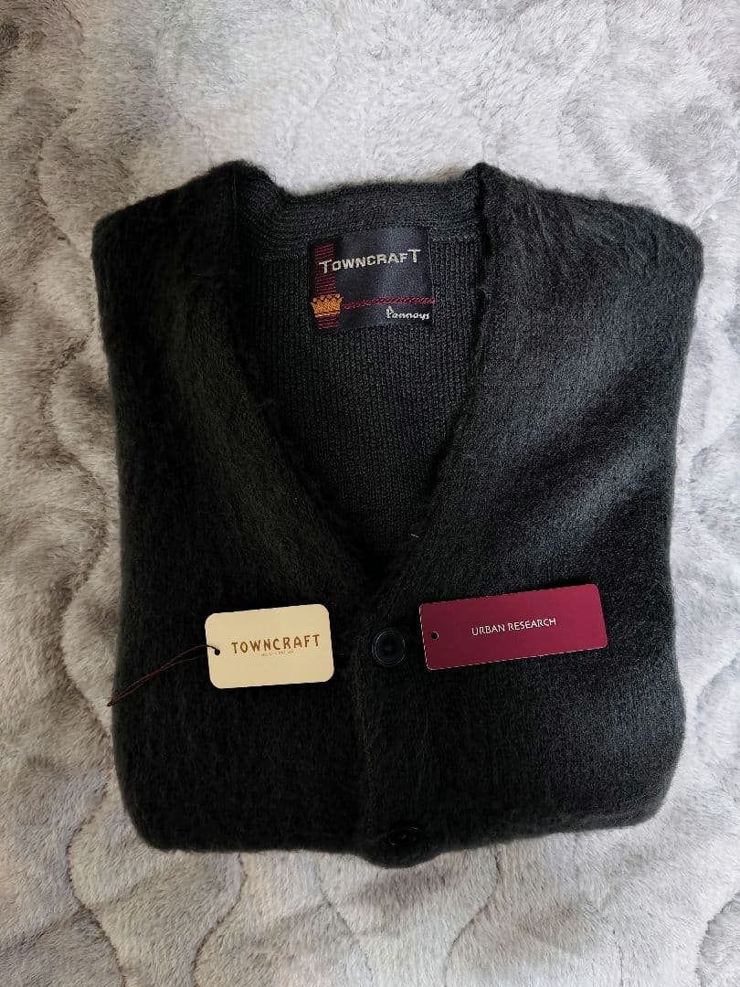 TOWNCRAFT SOLID SHAGGY CARDIGAN　モヘア