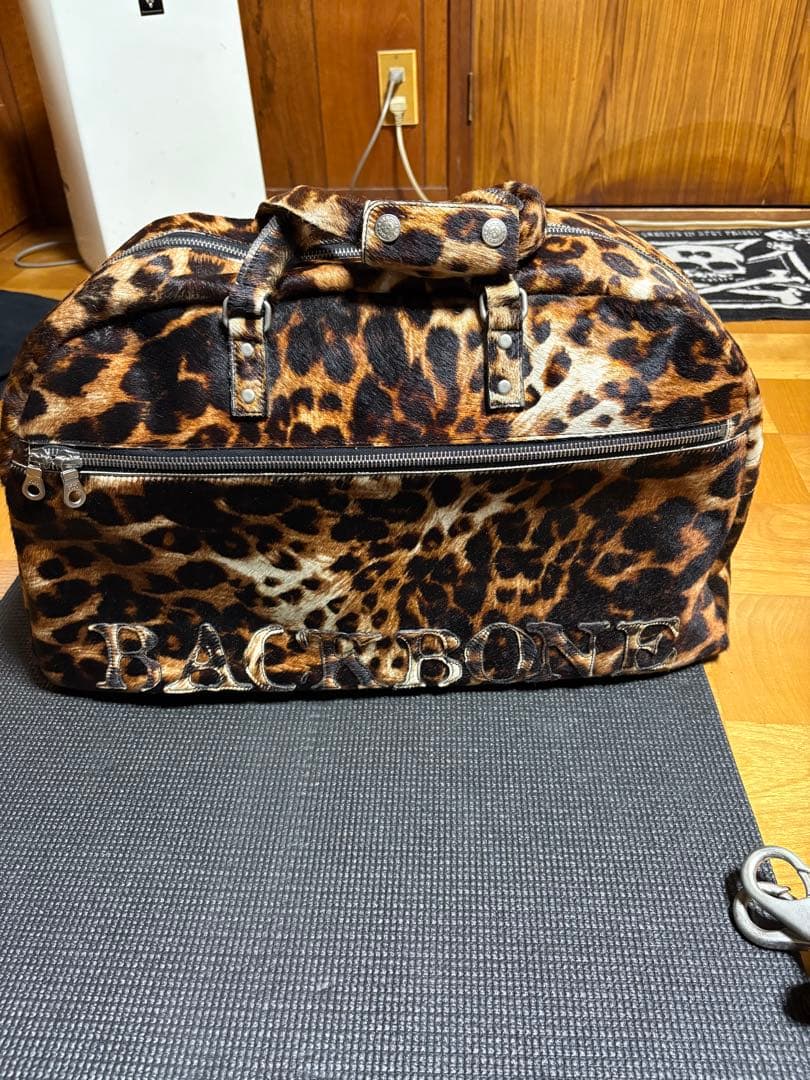 バックボーン豹柄ハラコボストンバッグback boneレオパード完全未使用バッグ