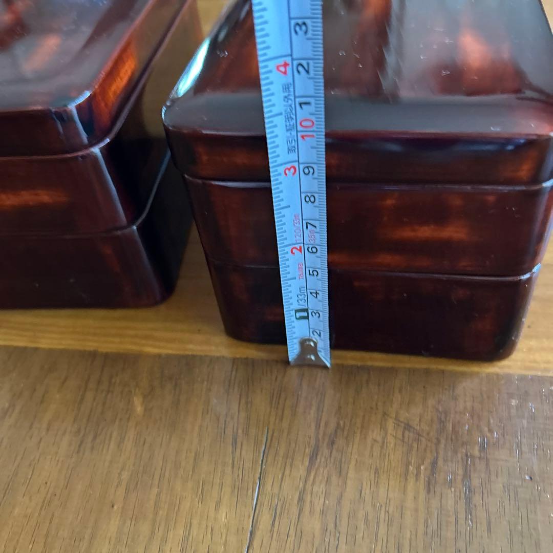 かわいこちゃん専用輪島塗り茶色の2段重ね弁当箱　２個セット