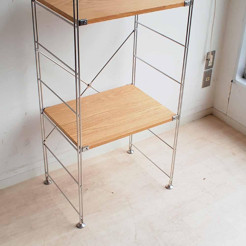無印良品/MUJI ステンレスユニットシェルフ オーク材 ZR24250