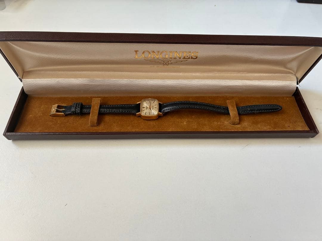 LONGINES レディース腕時計 Flagship 黒革