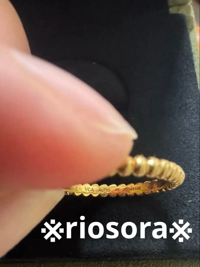 ⭐︎ママ⭐︎ヴァンクリ　ペルレ　ゴールドパール リング、スモールモデル