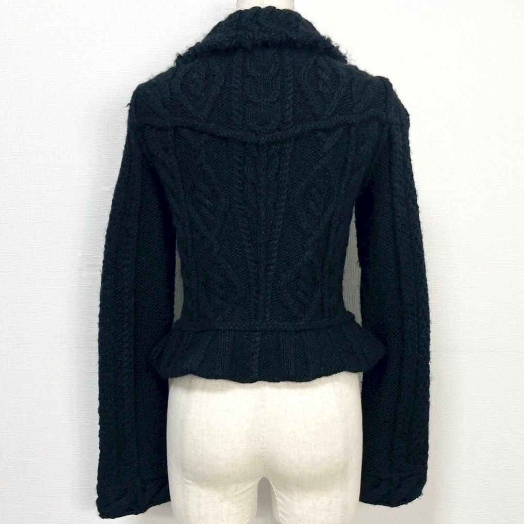 y2k❤️ BURBERRY BLUE LABEL ケーブルmixニットジャケット