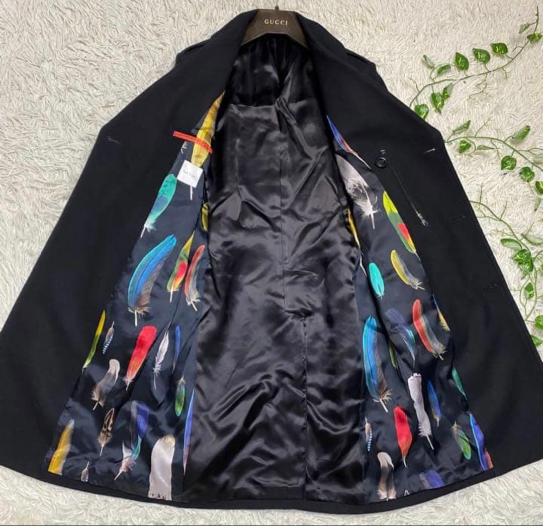 ポールスミス フェザー柄 トレンチコート 17AW 黒 S