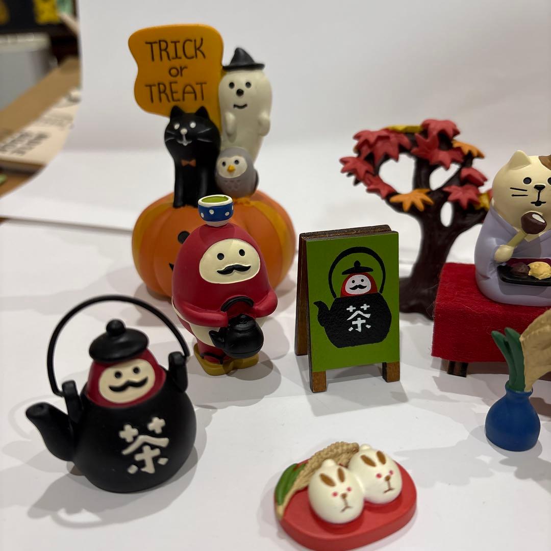 コンコンブル　秋のお月見、ハロウィン置物セット
