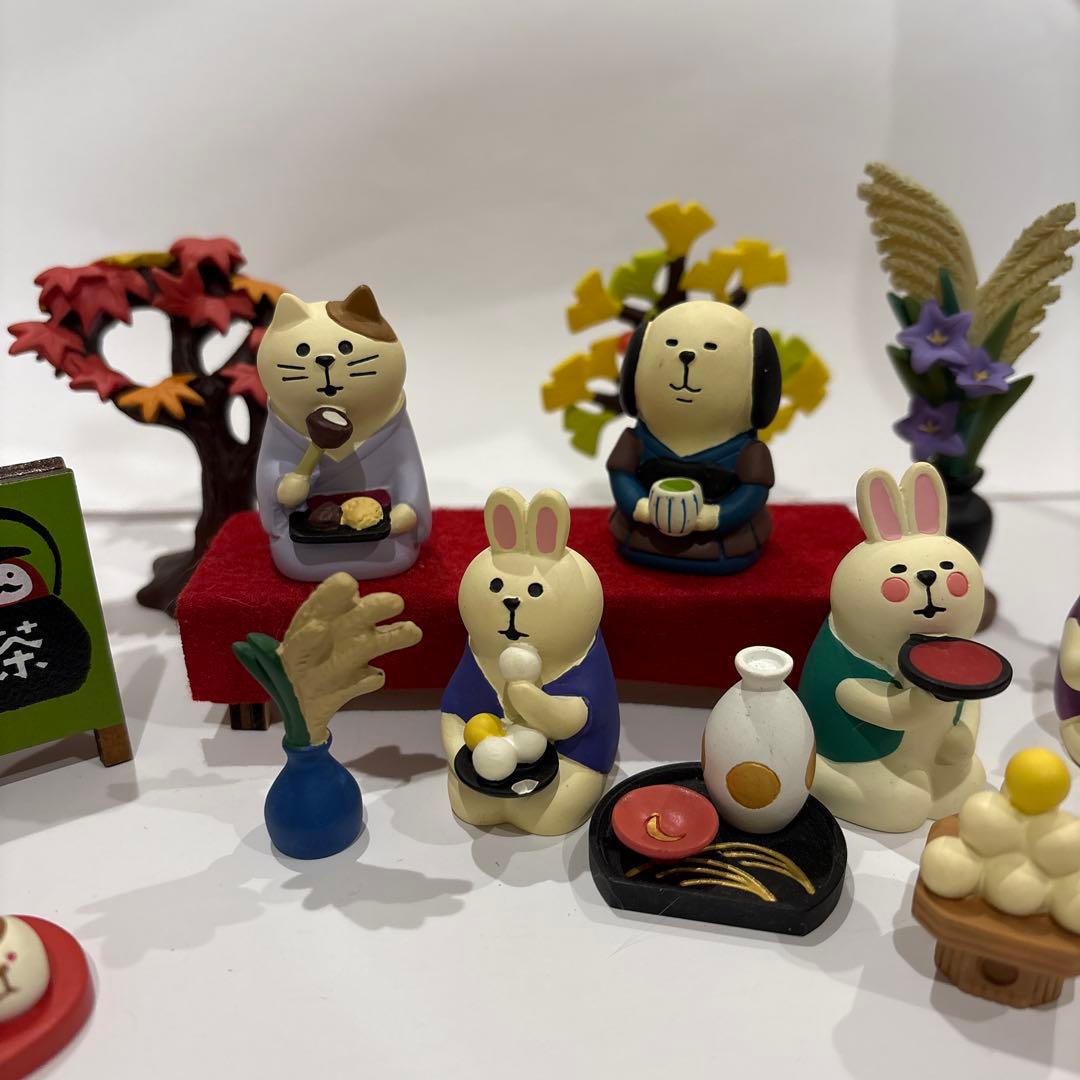 コンコンブル　秋のお月見、ハロウィン置物セット