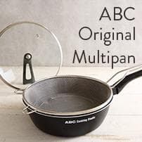 1台5役！ABCオリジナルマルチパン (ザル・ガラス蓋付き) 希少
