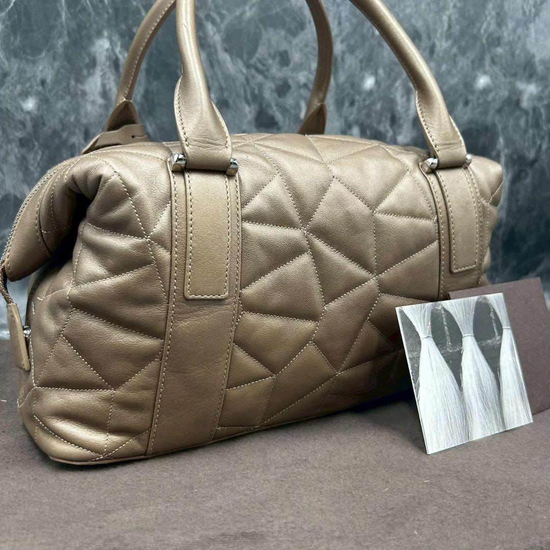 未使用級✨ AKRIS アクリス キルティング ボストンバッグ