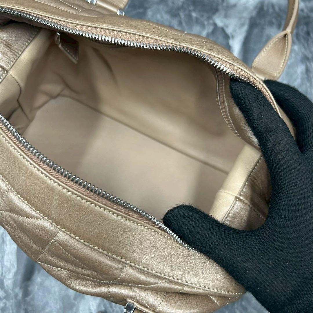 未使用級✨ AKRIS アクリス キルティング ボストンバッグ