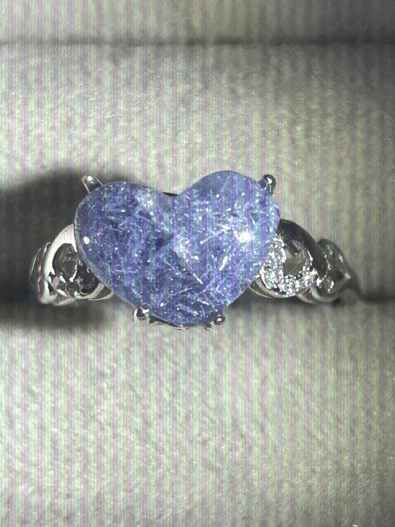 デュモルチェライトインクォーツシルバーリング