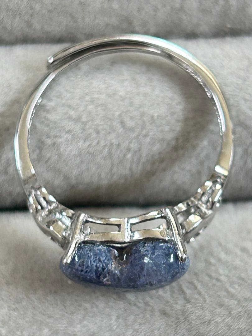 デュモルチェライトインクォーツシルバーリング