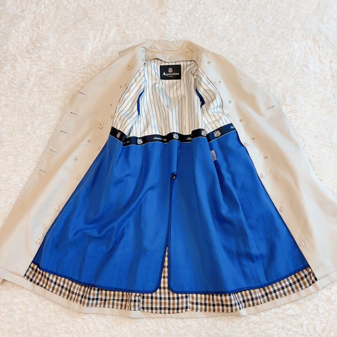 美品✨アクアスキュータム トレンチコート ブルーライナー サイズ8 ベージュ