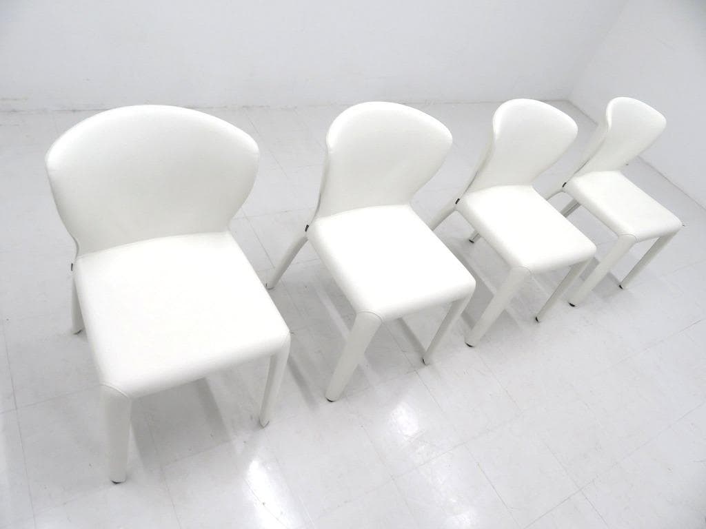 展示品　カッシーナ　総本革　レザー　オラチェア　4脚セット　モダン　高級