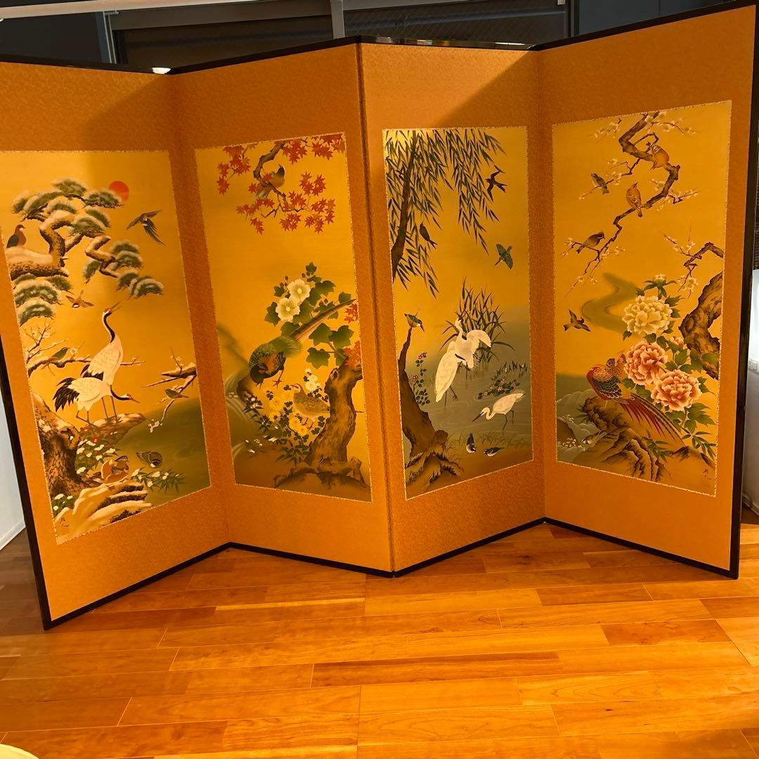 屏風4曲 鳳凰