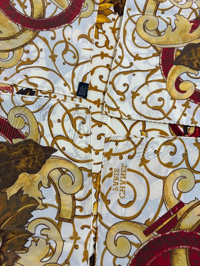 H*a様 CHANEL 花柄 シルクスカーフ