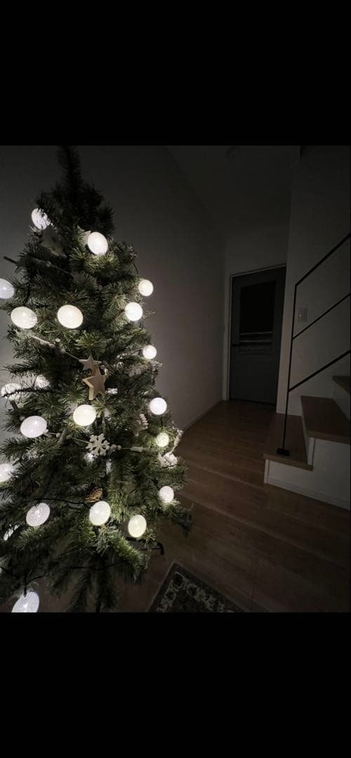 LOWYA クリスマスツリー オーナメント LEDライト付 150cm