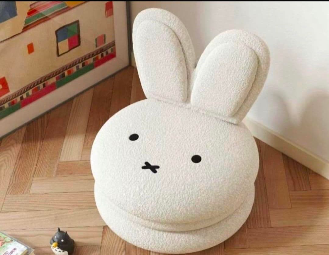 ミッフィー　マカロンチェア ホワイト　ミッフィー椅子　ミッフィー子供チェア