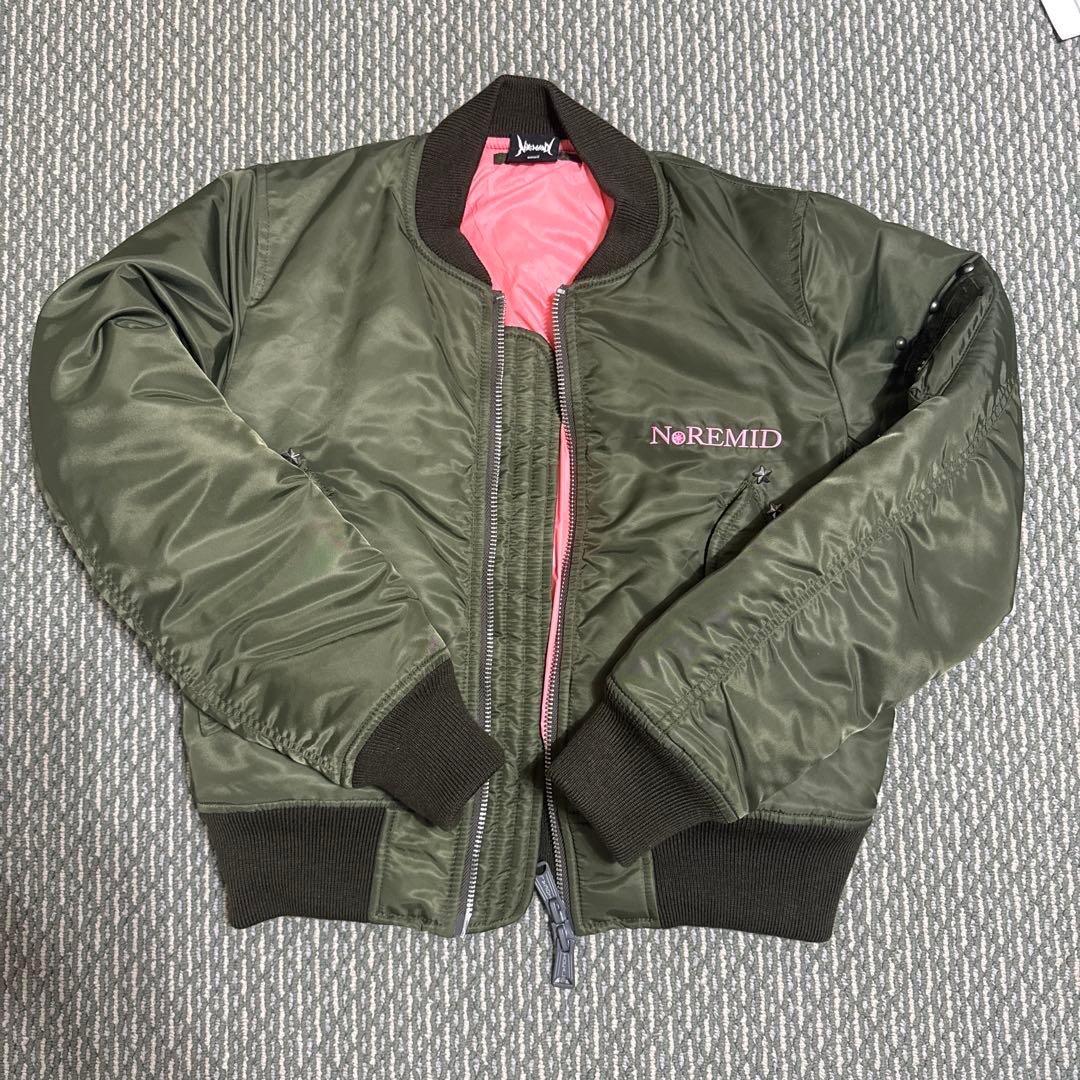 最終値下げ　NOREMID MA-1ジャケット オリーブグリーン