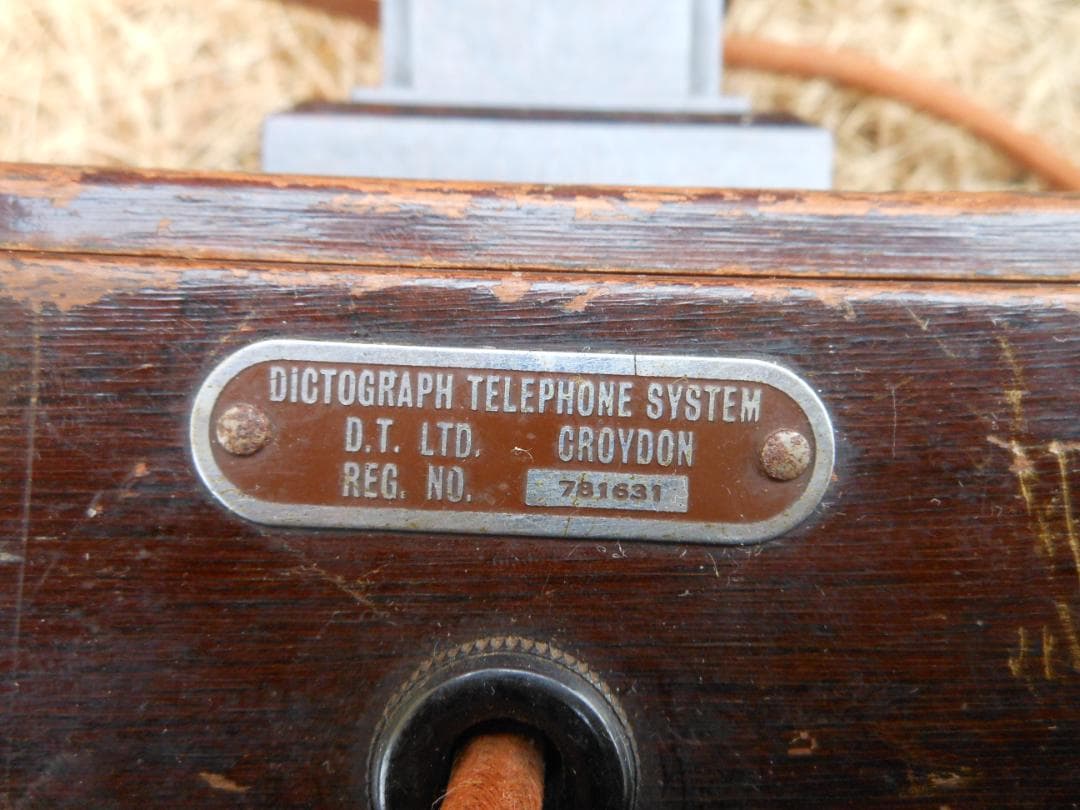 アンティーク　電話機　インターフォン　英国製　ディクトグラフ電話システム