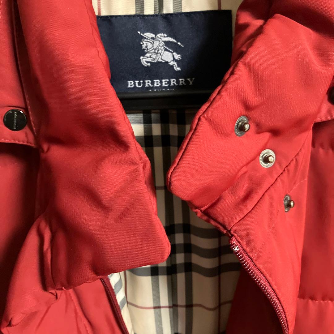 【値引き】Burberry　ダウンジャケット レッド ノヴァチェック ９号