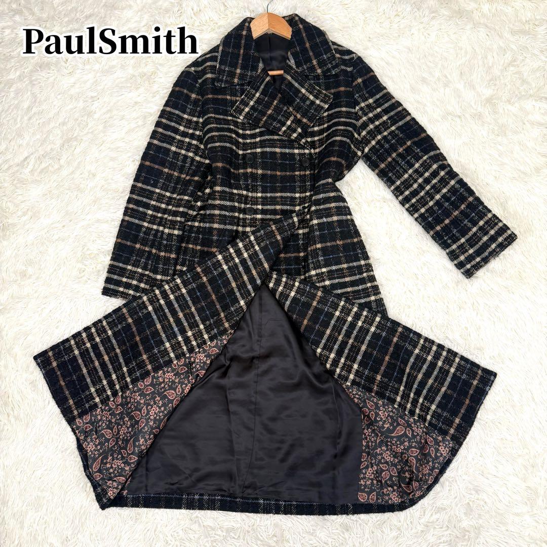 ポールスミス モヘヤxアルパカxウール オーバーサイズチェスターコート マキシ丈