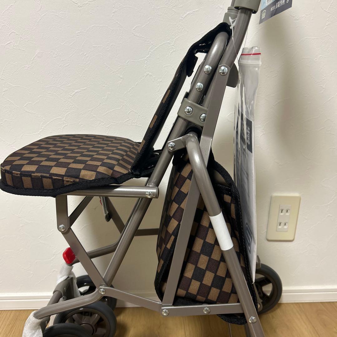 【新品・未使用】島製作所 サニーウォーカーAW- ブラウン　シルバーカー