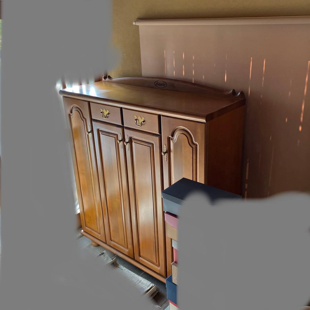 昭和レトロ　下駄箱　木製　　　シューズボックス