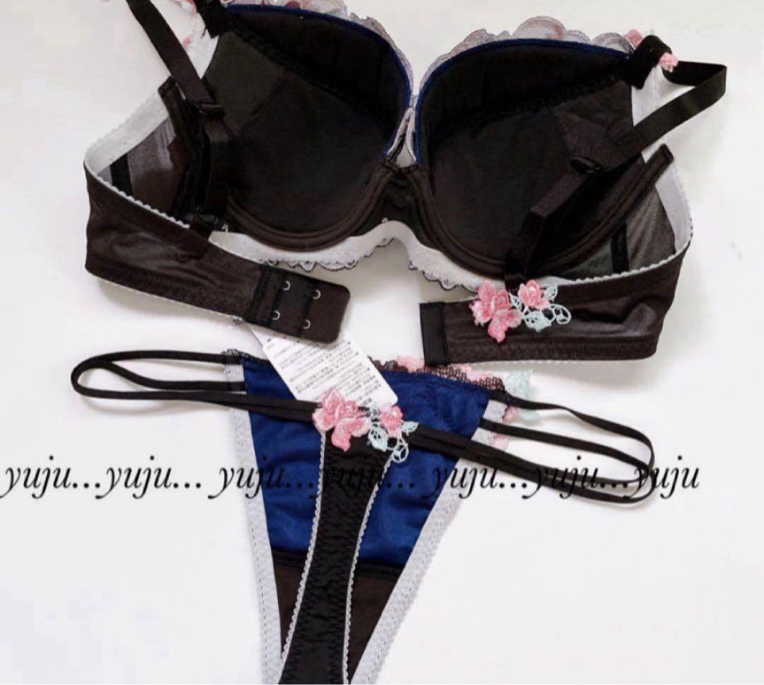 ワコール/サルート 66グループ 新品タグ付 P-upブラTバックE65 BL