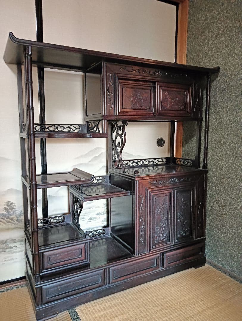 茶棚　茶箪笥　和タンス　アンティーク飾り棚