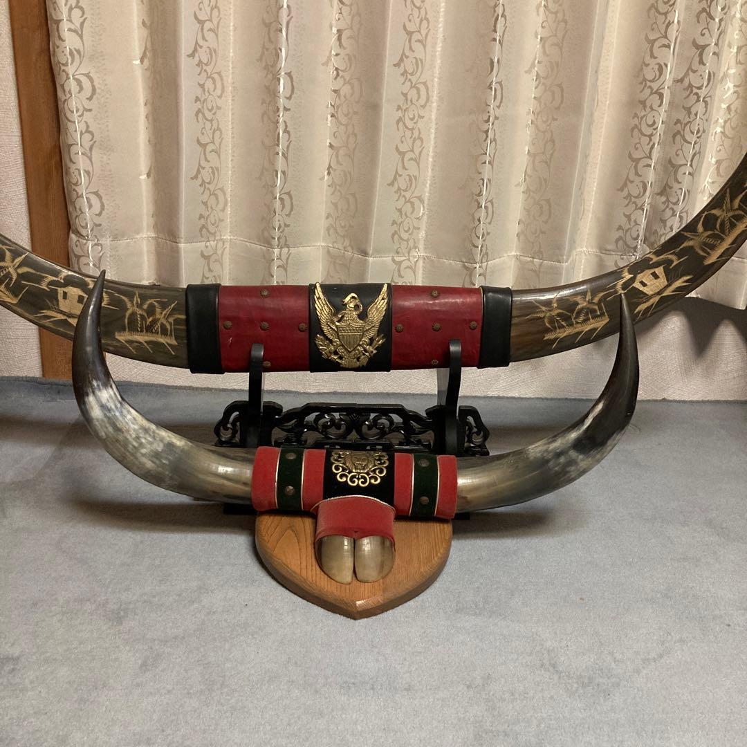 水牛の角　インテリア置物