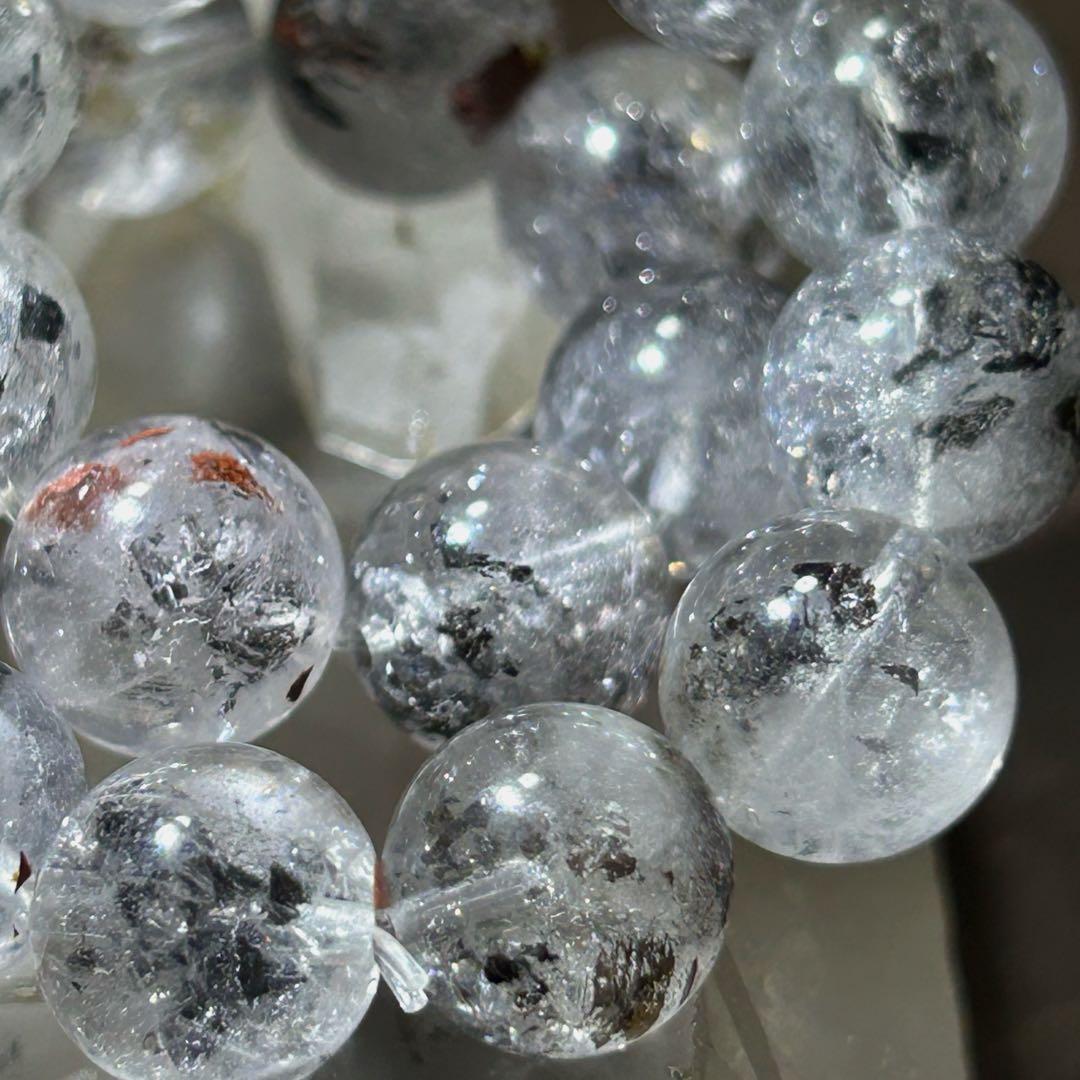 ☆別格高級品！福徳大黒宝珠⑦！超希少！エレスチャルクォーツ　水晶　ブレス