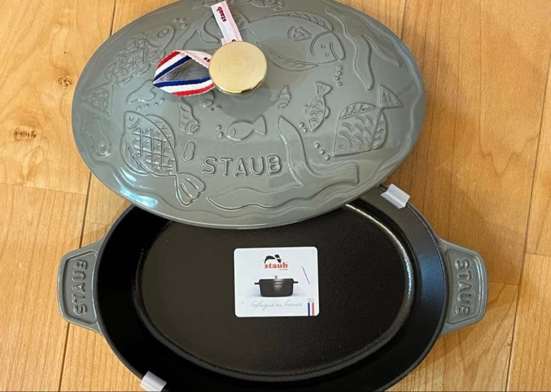 【公式店限定】STAUB×mina perhonen ホットプレート　ユーカリ
